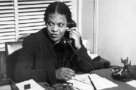 11. Eunice at work-Philadelphia Sun, date unknown